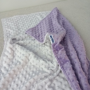 Minky DUO pihe-puha takaró (Orgonalila/Szürke) - baba - mama - baba ágynemű - babatakaró, gyerek pléd - Meska.hu