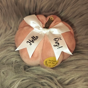 Textil dekorációs tök , rózsaszín , felirattal, Kellékek & szerszámok, Dekorációs kellékek, Őszi dekor, Őszi dekortök, , MESKA