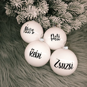 Karácsonyfagömb névvel - karácsony - karácsonyi lakásdekoráció - karácsonyfadíszek - Meska.hu