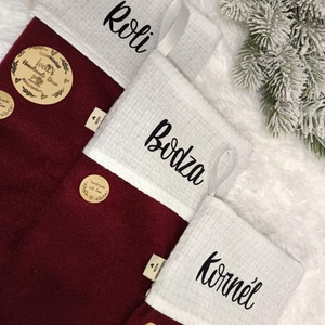 Vörös Mikulás csizma - karácsony - mikulás - mikulás csizma és zokni - Meska.hu