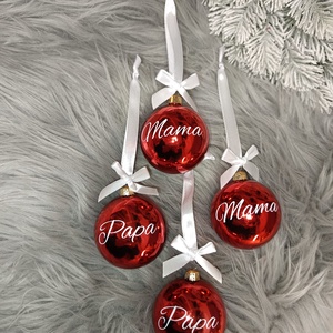 Karácsonyfagömb névvel - Meska.hu