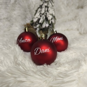 Karácsonyfagömb névvel - Meska.hu