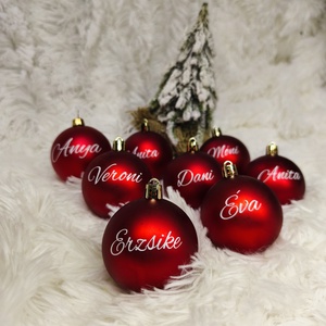 Karácsonyfagömb névvel - karácsony - karácsonyi lakásdekoráció - karácsonyfadíszek - Meska.hu