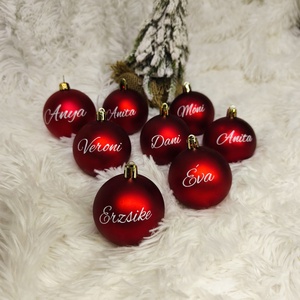 Karácsonyfagömb névvel - karácsony - karácsonyi lakásdekoráció - karácsonyfadíszek - Meska.hu