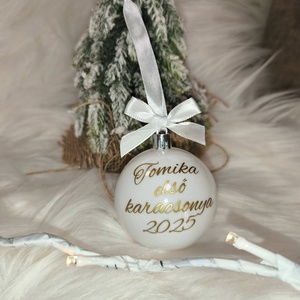 Karácsonyfagömb névvel, Karácsony, Karácsonyi lakásdekoráció, Karácsonyfadíszek, , MESKA