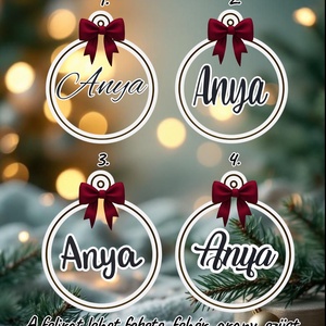 Karácsonyfagömb névvel - karácsony - karácsonyi lakásdekoráció - karácsonyfadíszek - Meska.hu