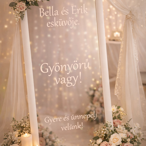 Esküvői tükör matrica, Esküvő, Dekoráció, Helyszíni dekor, , MESKA