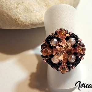 Rosegold Laleti Gyűrű - ékszer - gyűrű - gyöngyös gyűrű - Meska.hu