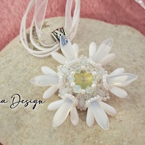 Hófehér Amira Hópihe Medál Nyaklánccal - ékszer - nyaklánc - medálos nyaklánc - Meska.hu