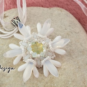 Hófehér Amira Hópihe Medál Nyaklánccal - ékszer - nyaklánc - medálos nyaklánc - Meska.hu