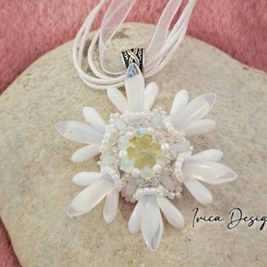 Hófehér Amira Hópihe Medál Nyaklánccal - ékszer - nyaklánc - medálos nyaklánc - Meska.hu