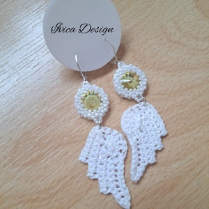 Pezsgő Rivolis Angyalszárny Fülbevalók - ékszer - fülbevaló - lógó fülbevaló - Meska.hu