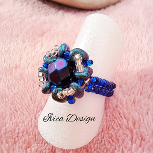 Zafírkék Mira Gyűrű - Meska.hu