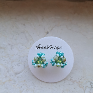 Zoé Bedugós Kristályos Fülbevalók Több Színben - ékszer - fülbevaló - pötty fülbevaló - Meska.hu