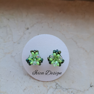 Zoé Bedugós Kristályos Fülbevalók Több Színben - ékszer - fülbevaló - pötty fülbevaló - Meska.hu