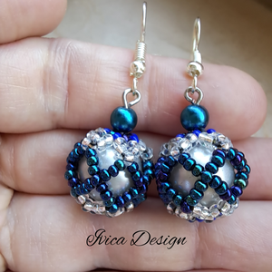 Tavaszi Hálós Bogyós Fülbevalók - Meska.hu