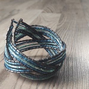  Óceán hullám gyöngy karkötő � kézzel készült statement ékszer - ékszer - karkötő - gyöngyös karkötő - Meska.hu