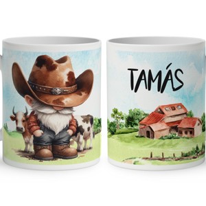 Névvel kérhető - Gazda manó bocival mintás bögre, Otthon & Életmód, Konyhafelszerelés, tálalás, Tálalás, Bögre & Csésze, , MESKA