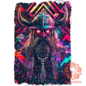 Cyberpunk Viking v8 férfi póló - ruha & divat - férfi ruha - póló - Meska.hu