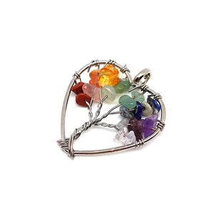 Életfa medál drótos szív Csakra 3cm - Meska.hu