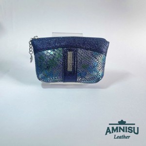 Metál sötétkék - kígyómintás egy cipzáras egyenes kristály köves kulcstartó E6008 - táska & tok - kulcstartó & táskadísz - kulcstartó - Meska.hu