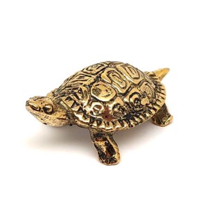 Réz figura teknős arany 2x6cm, Otthon & Életmód, Dekoráció, Dísztárgy, , MESKA