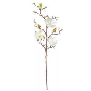 Magnólia 3 ágú 80 cm - fehér, Kellékek & szerszámok, Dekorációs kellékek, Virágfej, , MESKA