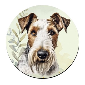 Drótszőrű fox terrier portré mintás bögre alátét, , , MESKA