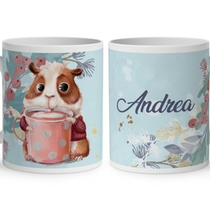 Kérd a neveddel - Kakaós tengerimalac mintás bögre, Otthon & Életmód, Konyhafelszerelés, tálalás, Tálalás, Bögre & Csésze, , MESKA