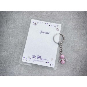 Szeretlek rózsaszín angyal medálos kulcstartó, Táska & Tok, Kulcstartó & Táskadísz, Kulcstartó, , MESKA