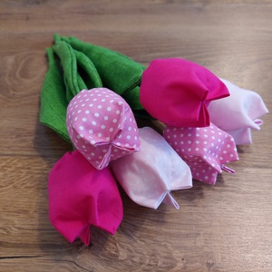 Textil tulipán , Otthon & Életmód, Dekoráció, Asztal és polc dekoráció, Asztaldísz, Varrás, MESKA