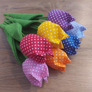 Textil tulipán , Otthon & Életmód, Dekoráció, Asztal és polc dekoráció, Asztaldísz, Varrás, MESKA