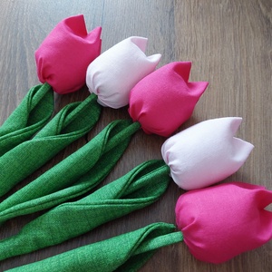 Textil tulipán , Otthon & Életmód, Dekoráció, Asztal és polc dekoráció, Asztaldísz, Varrás, MESKA