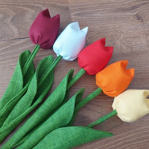 Textil tulipán , Otthon & Életmód, Dekoráció, Asztal és polc dekoráció, Asztaldísz, Varrás, MESKA