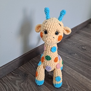 Horgolt zsiráf  - játék & sport - plüssállat & játékfigura - zsiráf - Meska.hu