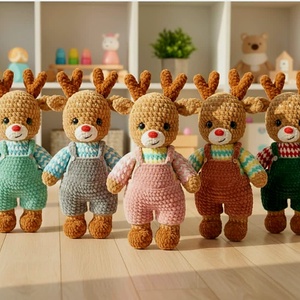Karácsonyi rénszarvas  - játék & sport - plüssállat & játékfigura - más figura - Meska.hu
