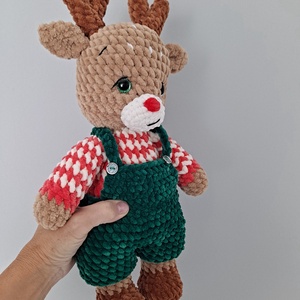 Karácsonyi rénszarvas  - játék & sport - plüssállat & játékfigura - más figura - Meska.hu