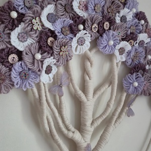 Makramé életfa - otthon & életmód - dekoráció - fali és függő dekoráció - falra akasztható dekor - Meska.hu