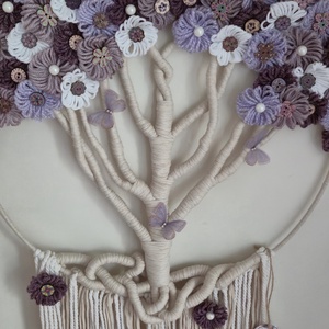 Makramé életfa - otthon & életmód - dekoráció - fali és függő dekoráció - falra akasztható dekor - Meska.hu