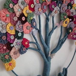 Makramé életfa  - otthon & életmód - dekoráció - fali és függő dekoráció - falra akasztható dekor - Meska.hu