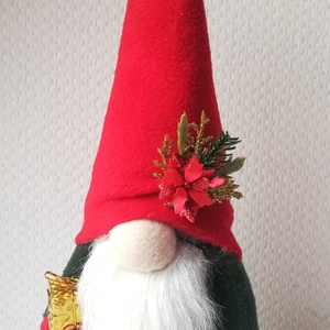 Piros sapkás karácsoníyi manó - Meska.hu