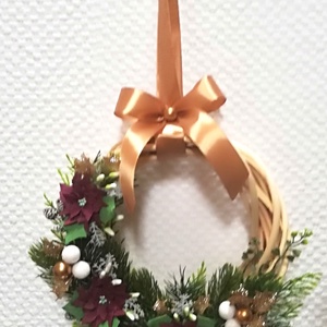 Elegáns ünnepi koszorú, Karácsony, Karácsonyi lakásdekoráció, Karácsonyi ajtódíszek, Mindenmás, Virágkötés, MESKA