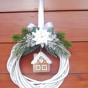 Szolíd téli ajtódísz, kopogtató - Meska.hu