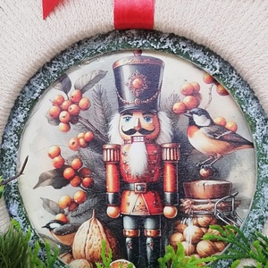 Karácsonyi ajtódísz diótörő figurával - karácsony - karácsonyi lakásdekoráció - karácsonyi ajtódíszek - Meska.hu