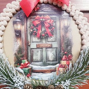 Kisméretű téli ajtó/ablakdísz - Meska.hu