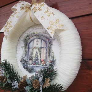 Karácsonyi ajtó/ablakdísz - karácsony - karácsonyi lakásdekoráció - karácsonyi ajtódíszek - Meska.hu