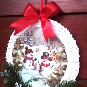 Kisméretű téli ajtó/ablakdísz - otthon & életmód - dekoráció - ajtó- és ablak dekoráció - ajtódísz & kopogtató - Meska.hu