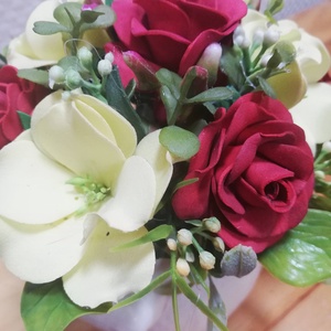 Virágos asztaldísz - otthon & életmód - virágdekoráció - virágdíszek - virágdísz kaspóban - Meska.hu