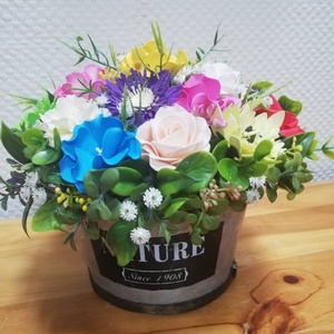 Tarka virágbox, Otthon & Életmód, Virágdekoráció, Virágdíszek, Virágdísz kaspóban, Mindenmás, Virágkötés, MESKA