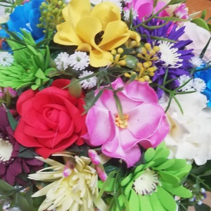 Tarka virágbox - otthon & életmód - virágdekoráció - virágdíszek - virágdísz kaspóban - Meska.hu